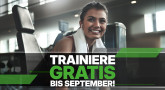 Trainiere gratis bis September, Jetzt Gratis trainieren bis September, 